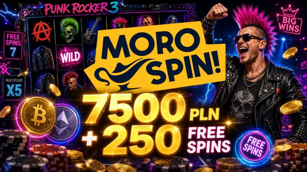 MoroSpin Casino i Punk Rocker 3 — 7500 PLN + 250 FS